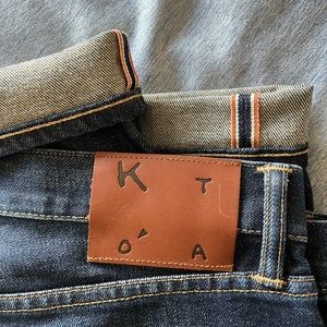 Kato Jeans size 32x34 The Scissors fit, straight fit, USA made, Hiroshi Kato